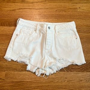Brandy Melville White Jean Shorts